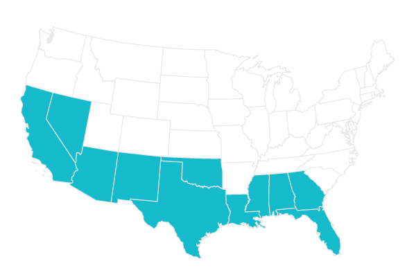 Industrial Water Treatment service areas